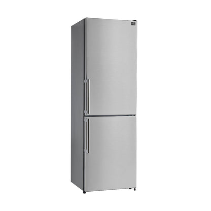 FORNO Guardia 23.4" 10.8 cu. ft. Right Swing Refrigerator with Bottom Freezer in Stainless Steel, FFFFD1778-24RS