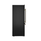 FORNO Espresso Milano 31" 17.2 cu. ft. Refrigerator and Bottom Freezer in Black with Antique Brass Handles, FFFFD1785-31BLK