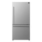 FORNO Espresso Milano 31" 17.2 cu. ft. Refrigerator and Bottom Freezer in Stainless Steel with Silver Handles, FFFFD1785-31S