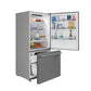 FORNO Espresso Milano 31" 17.2 cu. ft. Refrigerator and Bottom Freezer in Stainless Steel with Silver Handles, FFFFD1785-31S