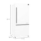 FORNO Espresso Milano 31" 17.2 cu. ft. Refrigerator and Bottom Freezer in White with Antique Brass Handles, FFFFD1785-31WHT