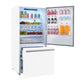 FORNO Espresso Milano 31" 17.2 cu. ft. Refrigerator and Bottom Freezer in White with Silver Handles, FFFFD1785-31WHT
