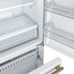 FORNO Espresso Milano 31" 17.2 cu. ft. Refrigerator and Bottom Freezer in White with Antique Brass Handles, FFFFD1785-31WHT