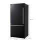 FORNO Espresso Milano 31" 17.2 cu. ft. Refrigerator and Bottom Freezer with Ice Maker in Black and Silver Handles