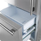 FORNO Espresso Milano 31" 17.2 cu. ft. Refrigerator and Bottom Freezer with Ice Maker in Stainless Steel and Silver Handles