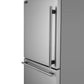 FORNO Espresso Milano 31" 17.2 cu. ft. Refrigerator and Bottom Freezer with Ice Maker in Stainless Steel and Silver Handles