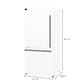 FORNO Espresso Milano 31" 17.2 cu. ft. Refrigerator and Bottom Freezer with Ice Maker in White and Silver Handles