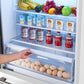 FORNO Espresso Milano 31" 17.2 cu. ft. Refrigerator and Bottom Freezer with Ice Maker in White and Antique Brass Handles