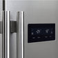 FORNO Salerno 33" 15.6 cu. ft. Side-by-Side Built-In Refrigerator in Stainless Steel, FFRBI1805-33SB