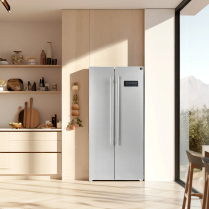 Forno Appliance Package - 30" Gas Range with Built-In Temperature Gauge and 33" Refrigerator, FBDL-021-01CAUS