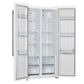 FORNO Espresso Salerno 33" 15.6 cu. ft. Refrigerator in White with Antique Brass Handles, FFRBI1805-33WHT
