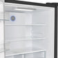 FORNO Espresso Moena 36" 19.2 cu. ft. Refrigerator with Ice Maker in Black with Antique Brass Handles, FFRBI1820-36BLK
