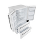 FORNO Espresso Moena 36" 19.2 cu. ft. Refrigerator with Ice Maker in White with Silver Handles, FFRBI1820-36WHT