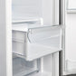 FORNO Espresso Salerno 36" 20 cu. ft. Side-By-Side Refrigerator with Water and Ice Dispenser in White with Silver Handles, FFRBI1844-36WHT
