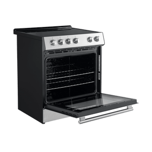 Forno Espresso Package - 30" Electric Range and Refrigerator in Stainless Steel with Silver Handles, FBDL-003-01US