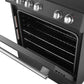 Forno Espresso Package - 30" Electric Range and Refrigerator in Black with Antique Brass Handles, FBDL-003-02US