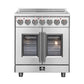 FORNO Massimo 30" 4.32 cu. ft. Freestanding French Door Electric Range with 5 Elements, FFSEL6955-30