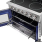 FORNO Massimo 36" 5.36 cu. ft. Freestanding French Door Electric Range with 5 Elements, FFSEL6955-36