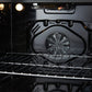 FORNO Espresso Leonardo 30" 5 cu. ft. Gas Range in Black with Antique Brass Handles, FFSGS1116-30BLK