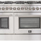 Forno Appliance Package - 48 Inch Dual Fuel Range, Wall Mount Range Hood, Microwave Drawer, AP-FFSGS6156-48-3