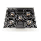 FORNO Capriasca 30" 4.32 cu. ft. Dual Fuel Range with 5 Italian Burners in Stainless Steel, FFSGS6187-30
