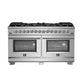 FORNO Capriasca 60" 8.64 cu. ft. Dual Fuel Range with 10 Italian Burners in Stainless Steel, FFSGS6187-60