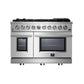 FORNO Massimo 48″ 6.58 cu. ft. Freestanding Gas Range with 8 Burners, FFSGS6239-48