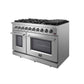 FORNO Massimo 48″ 6.58 cu. ft. Freestanding Gas Range with 8 Burners, FFSGS6239-48
