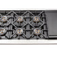 FORNO Capriasca 48″ 6.58 cu. ft. Gas Range with 8 Italian Burners in Stainless Steel, FFSGS6260-48