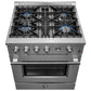 FORNO Marco 30" 4.32 cu.ft. Gas Range with 4 Burners and Built-In Temperature Gauge, FFSGS6277-30
