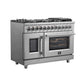 FORNO Massimo 48″ Freestanding French Door Dual Fuel Range with 8 Burners, FFSGS6325-48