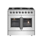 FORNO Galiano 36" 5.36 cu. ft. Dual Fuel Range with French Door in Stainless Steel, FFSGS6356-36
