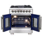 FORNO Capriasca 30" 4.3 cu. ft. Dual Fuel Range with French Door and 5 Sealed Burners, FFSGS6387-30