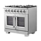 FORNO Capriasca 36" 5.36 cu. ft. Professional Gas Range with French Door and 6 Sealed Burners, FFSGS6460-36