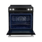 FORNO Espresso Donatello 30" 5 cu. ft. Induction Range with Air Fry and Self-Clean in Black and Antique Brass Handles, FFSIN0905-30BLK