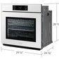 Samsung NV51CB700S12AA Bespoke 30" White Glass Single Wall Oven with AI Pro Cooking™ Camera