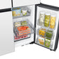 Samsung RF23DB960012 Bespoke Counter Depth 4-Door Flex™ Refrigerator (23 cu. ft.) with Beverage Center™ in White Glass - (with Customizable Door Panel Colors)