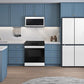 Samsung RF23DB960012 Bespoke Counter Depth 4-Door Flex™ Refrigerator (23 cu. ft.) with Beverage Center™ in White Glass - (with Customizable Door Panel Colors)