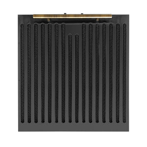FORNO Espresso Bari 30" 400 CFM Under Cabinet Range Hood in Black with Antique Brass Handles, FRHUC5255-30BLK