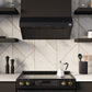 Forno Espresso Package - 30" Electric Range and Range Hood in Black with Silver Handles, FBDL-002-02US