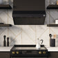 Forno Espresso Package - 30" Electric Range, Range Hood, Refrigerator and Dishwasher in Black with Antique Brass Handles