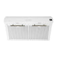 Forno Espresso Package - 30" Electric Range, Range Hood, Refrigerator and Dishwasher in White with Antique Brass Handles