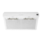 Forno Espresso Package - 30" Electric Range, Range Hood and Refrigerator in White with Antique Brass Handles