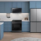 Samsung RF23DB9600QL Bespoke Counter Depth 4-Door Flex™ Refrigerator (23 cu. ft.) with Beverage Center ™ in Stainless Steel - (with Customizable Door Panel Colors)