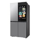 Samsung RF23DB9900QD Bespoke Counter Depth 4-Door Flex™ Refrigerator (23 cu. ft.) with AI Family Hub™+ and AI Vision Inside™ in Stainless Steel