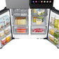 Samsung RF23DB9900QD Bespoke Counter Depth 4-Door Flex™ Refrigerator (23 cu. ft.) with AI Family Hub™+ and AI Vision Inside™ in Stainless Steel