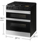Samsung NSG6DG8550SR Bespoke Smart Slide-In Gas Range 6.0 cu. ft. with Flex Duo™ & Illuminated Precision Knobs in Stainless Steel