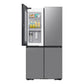 Samsung RF23DB9600QL Bespoke Counter Depth 4-Door Flex™ Refrigerator (23 cu. ft.) with Beverage Center ™ in Stainless Steel - (with Customizable Door Panel Colors)