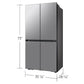 Samsung RF23DB9600QL Bespoke Counter Depth 4-Door Flex™ Refrigerator (23 cu. ft.) with Beverage Center ™ in Stainless Steel - (with Customizable Door Panel Colors)