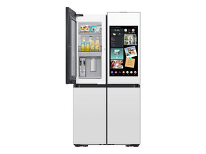 Samsung RF23DB990012 Bespoke Counter Depth 4-Door Flex™ Refrigerator (23 cu. ft.) with AI Family Hub™+ and AI Vision Inside™ in White Glass
